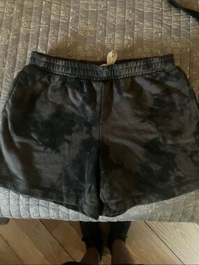 Women's Black Tie-Dye Lounge Shorts